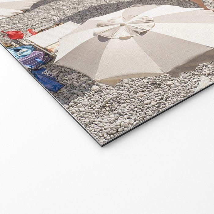 Amalfi Coast Beach Umbrella Photo | Italian Summer In Pastel Colors Art Print | Italy, Europe Travel Photography Welcome Mat Gallery Image 2