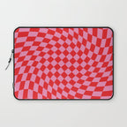 Pink & Red Checker Laptop Sleeve Gallery Image 1