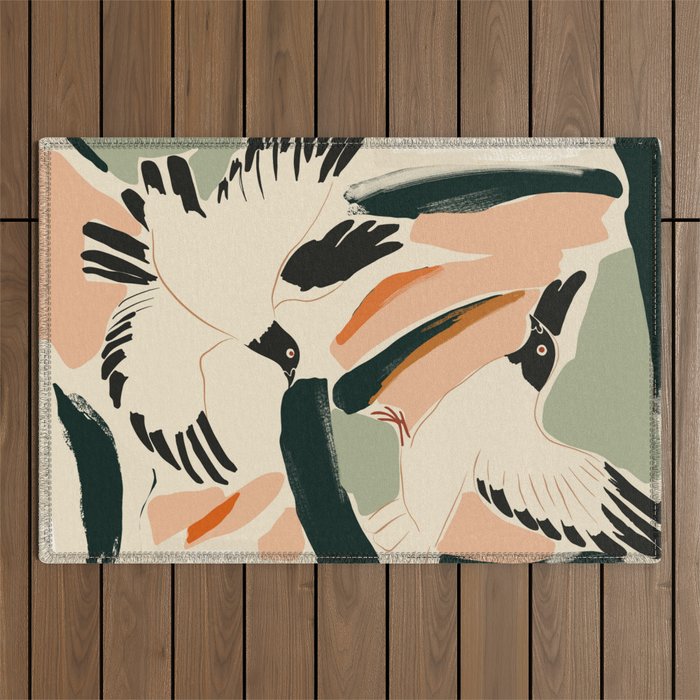 Flying Birds 2 Outdoor Rug Gallery Image 1