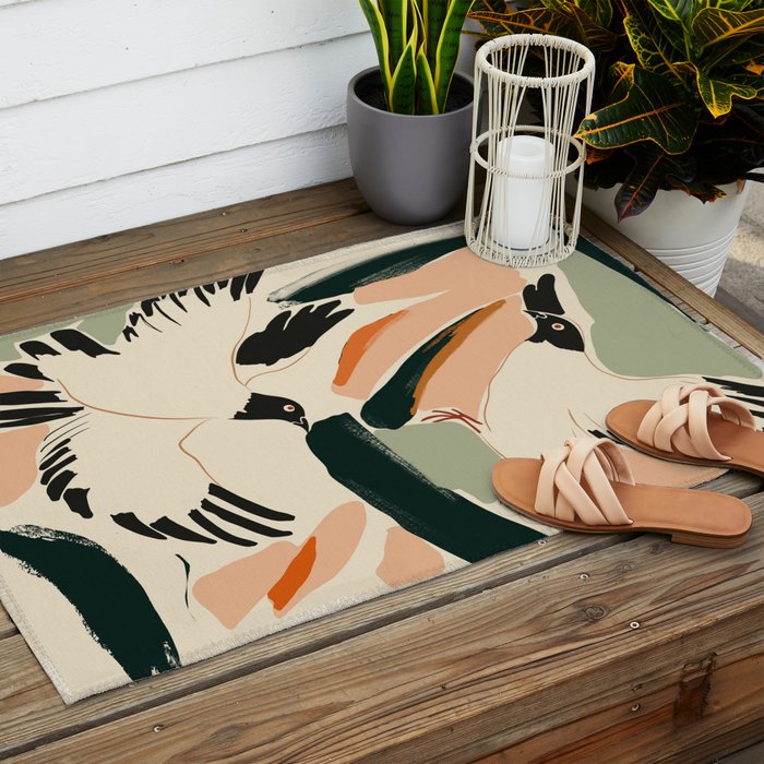 Flying Birds 2 Outdoor Rug Gallery Image 2