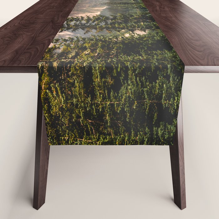 Mount Rainier Wildflower Adventure - National Park Wanderlust Table Runner Gallery Image 1