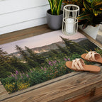 Mount Rainier Wildflower Adventure - National Park Wanderlust Outdoor Rug Gallery Image 2