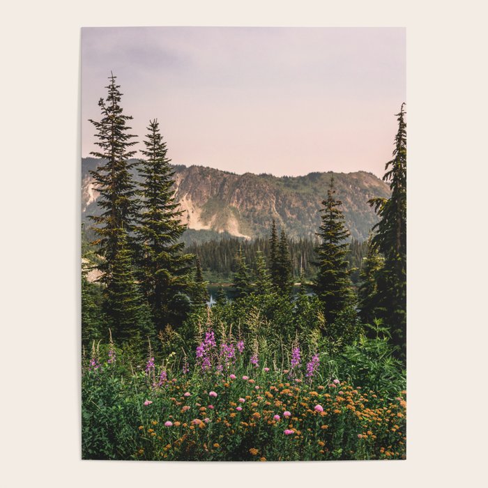 Mount Rainier Wildflower Adventure - National Park Wanderlust Poster Gallery Image 4