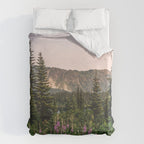 Mount Rainier Wildflower Adventure - National Park Wanderlust Duvet Cover Gallery Image 6