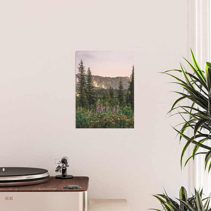 Mount Rainier Wildflower Adventure - National Park Wanderlust Poster Gallery Image 2