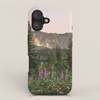 Mount Rainier Wildflower Adventure - National Park Wanderlust iPhone Case Gallery Image 1