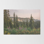 Mount Rainier Wildflower Adventure - National Park Wanderlust Rug Gallery Image 2