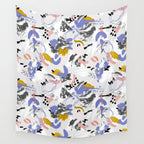 Abstract brush strokes splashes Wall Tapestry Gallery Image 4