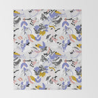 Abstract brush strokes splashes Throw Blanket Gallery Image 2