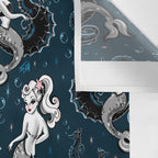 Pearla the Mermaid Riding on a Seahorse Wall Tapestry Gallery Image 3
