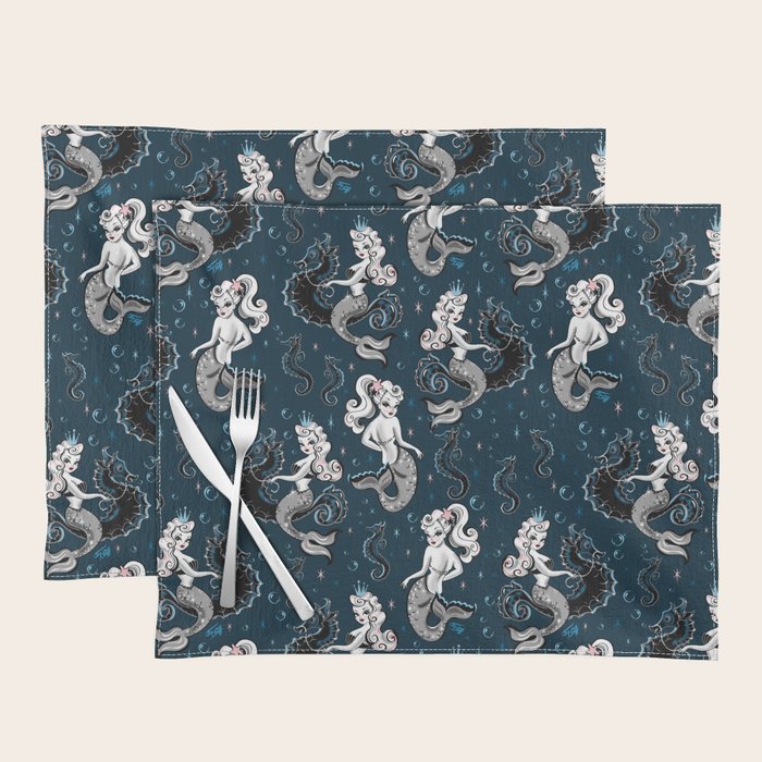 Pearla the Mermaid Riding on a Seahorse Placemat Gallery Image 1