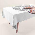 Godzilla Rising Sun The Great Wave  Tablecloth Gallery Image 1
