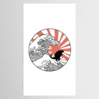 Godzilla Rising Sun The Great Wave  Tablecloth Gallery Image 2