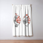 Godzilla Rising Sun The Great Wave  Window Curtain Gallery Image 3
