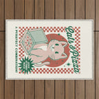 Cats and Pizza Outdoor Rug Gallery Image 1