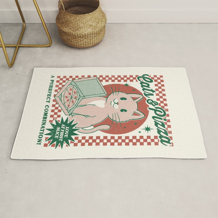Cats and Pizza Rug Gallery Image 1