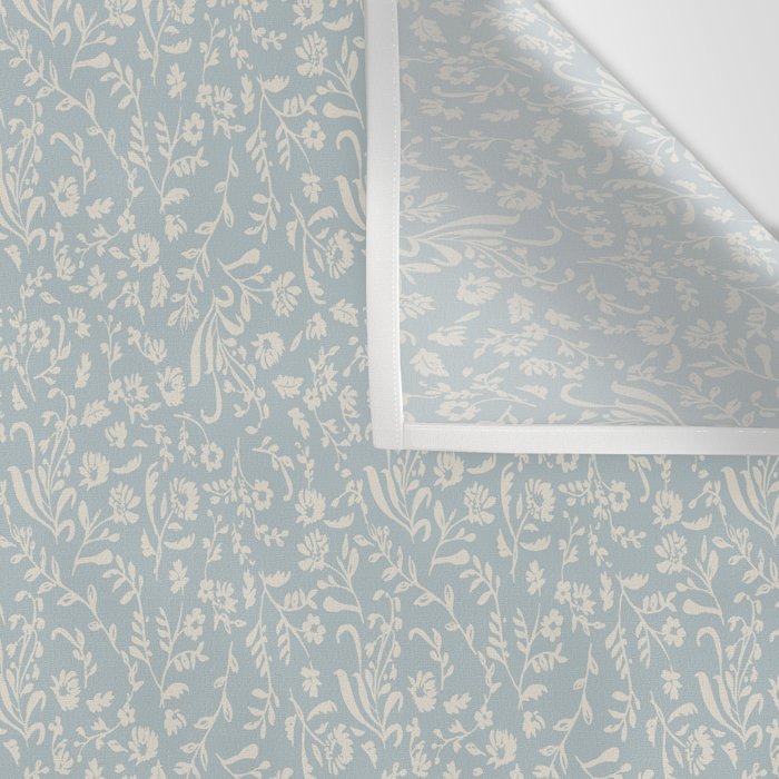 Ditsy Toile Floral - Aquamarine Wall Tapestry Gallery Image 3