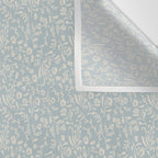 Ditsy Toile Floral - Aquamarine Wall Tapestry Gallery Image 3