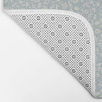 Ditsy Toile Floral - Aquamarine Bath Mat Gallery Image 2