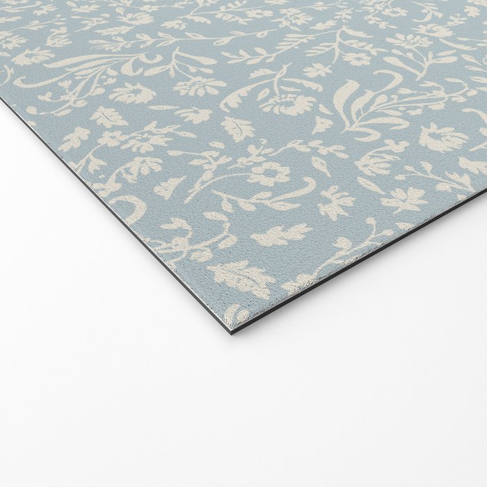 Ditsy Toile Floral - Aquamarine Welcome Mat Gallery Image 2