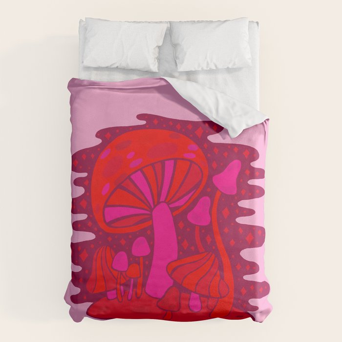 Pink Mushrooms Duvet Cover Gallery Image 6