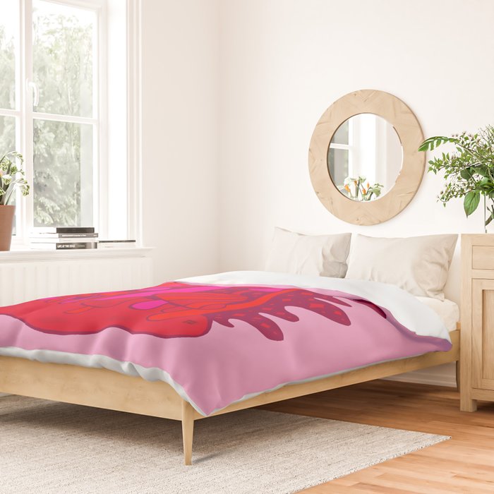 Pink Mushrooms Duvet Cover Gallery Image 2