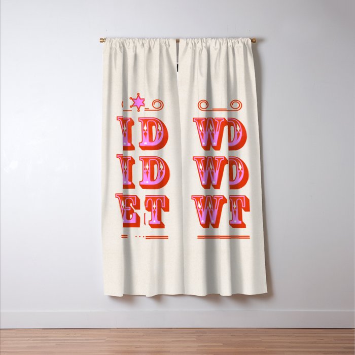 Wild Wild West Cowboy Typography Window Curtain Gallery Image 3