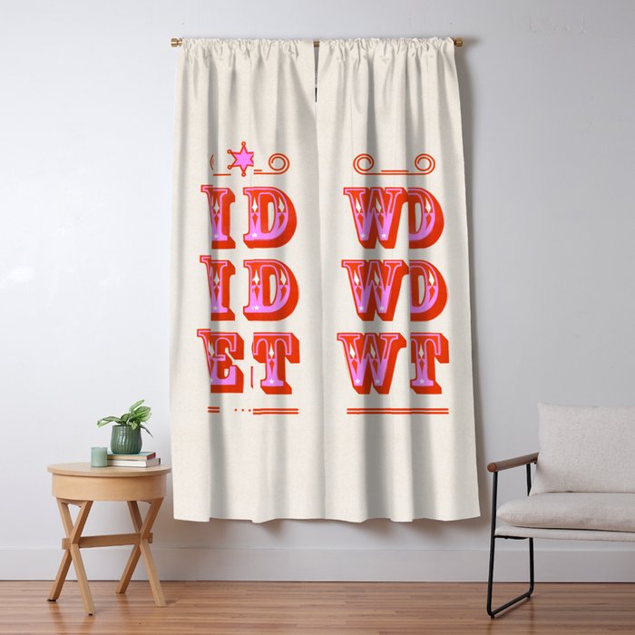 Wild Wild West Cowboy Typography Window Curtain Gallery Image 5