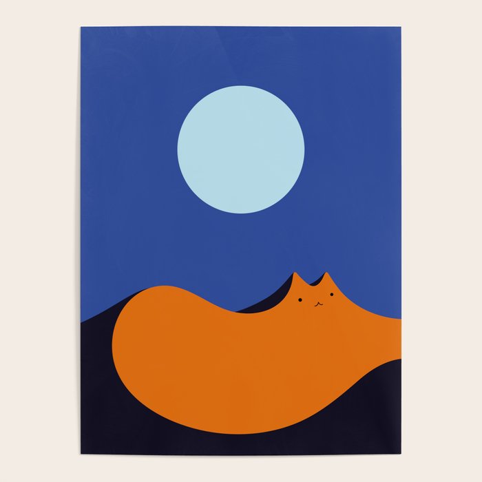 Cat Landscape 179: Lunar Mirage Poster Gallery Image 4