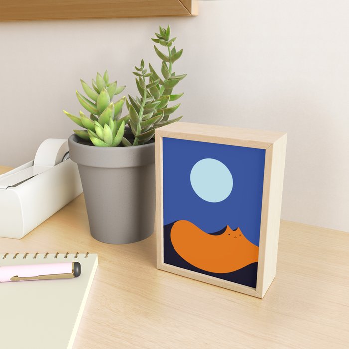 Cat Landscape 179: Lunar Mirage Mini Art Print Gallery Image 2