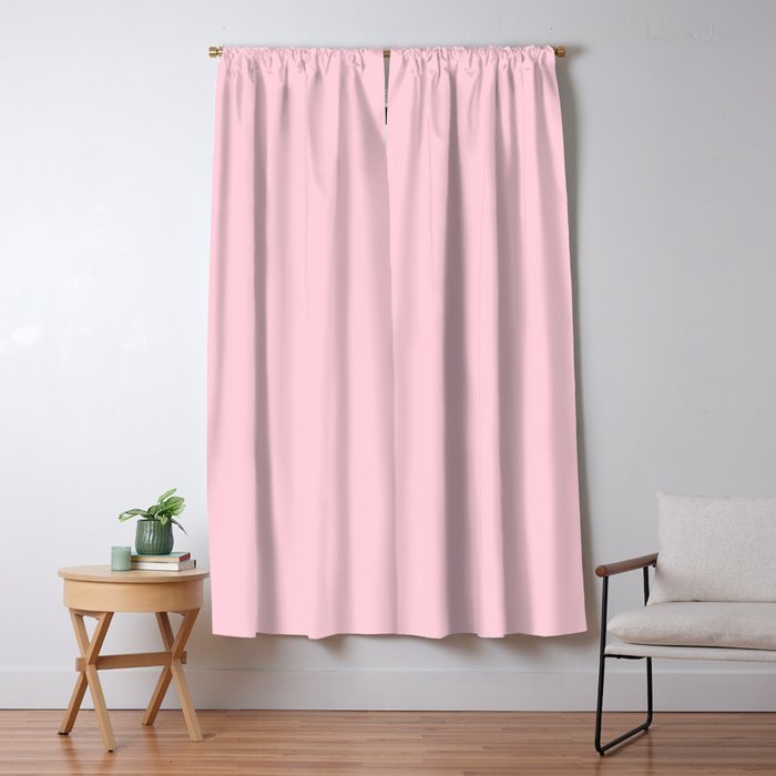 Light Soft Pastel Pink Solid Color Window Curtain Gallery Image 5