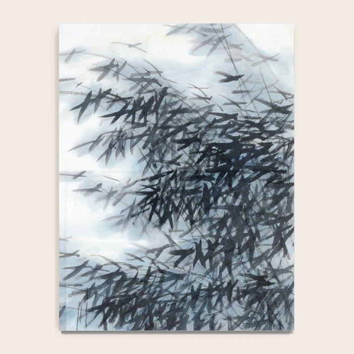 Traditional Japanese Ink Fishing Boat Mountain River Landscape Notebook Gallery Image 4