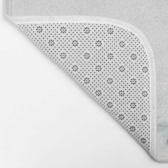 Traditional Japanese Ink Fishing Boat Mountain River Landscape Bath Mat Gallery Image 2