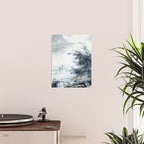 Traditional Japanese Ink Fishing Boat Mountain River Landscape Poster Gallery Image 2