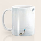 Traditional Japanese Ink Fishing Boat Mountain River Landscape Coffee Mug Gallery Image 3