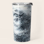Traditional Japanese Ink Fishing Boat Mountain River Landscape Travel Mug Gallery Image 2