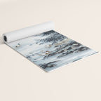 Traditional Japanese Ink Fishing Boat Mountain River Landscape Yoga Mat Gallery Image 2