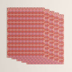 Bohemian Berber Orange Handmade Moroccan Fabric Texture Wrapping Paper Gallery Image 3