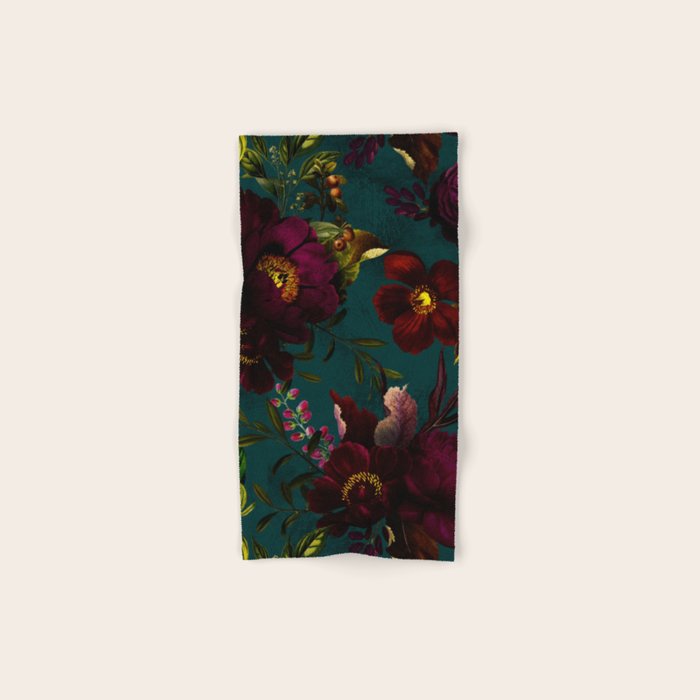 Before Midnight Vintage Flowers Garden Hand & Bath Towel Gallery Image 1