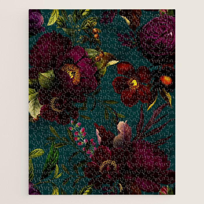 Before Midnight Vintage Flowers Garden Jigsaw Puzzle Gallery Image 1