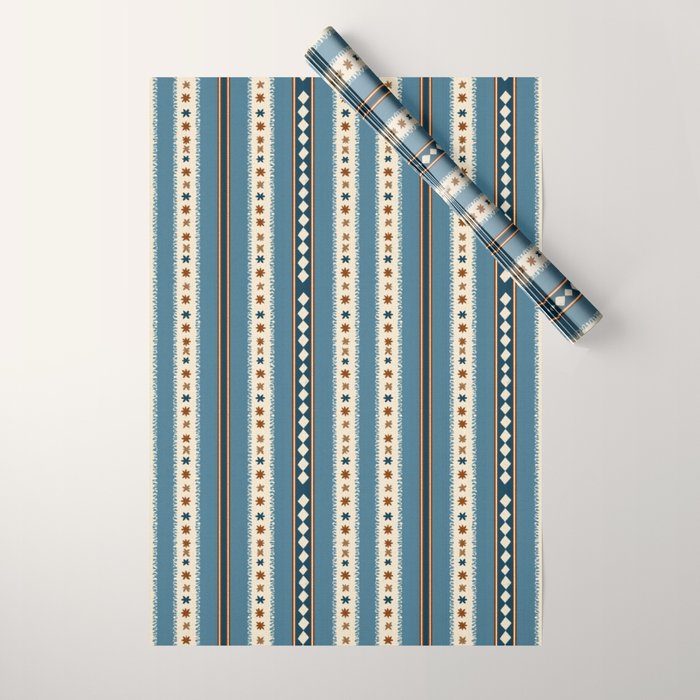 Vintage Woven Stripe - Cozy Heirloom Wrapping Paper Gallery Image 1