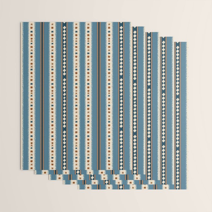 Vintage Woven Stripe - Cozy Heirloom Wrapping Paper Gallery Image 3