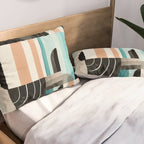 Retro Geometric Shapes 3 Pillow Sham Gallery Image 2