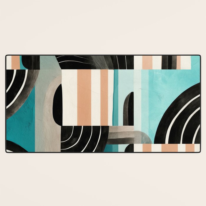 Retro Geometric Shapes 3 Desk Mat Gallery Image 3