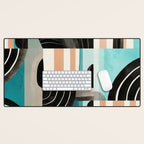 Retro Geometric Shapes 3 Desk Mat Gallery Image 1