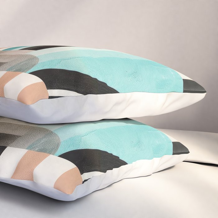 Retro Geometric Shapes 3 Pillow Sham Gallery Image 3