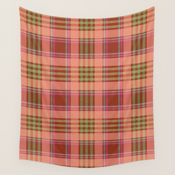 Modern Charm Plaids Wall Tapestry Gallery Image 4