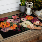 Evening Floral Harvest Vintage Art Prints Outdoor Rug Gallery Image 2