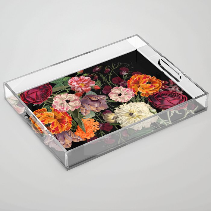 Evening Floral Harvest Vintage Art Prints Acrylic Tray Gallery Image 1