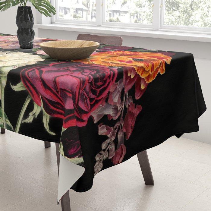 Evening Floral Harvest Vintage Art Prints Tablecloth Gallery Image 3